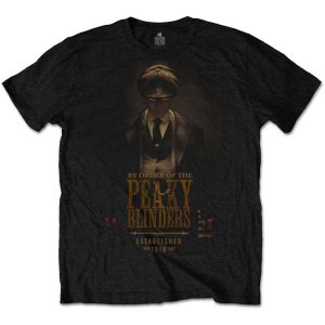 Peaky Blinders 'Established 1919' T-Shirt. Svart tröja med mörkt tryck föreställande en siluett av tidsenligt klädd man.