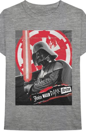 Grå Star Wars 'Darth Rock Three' T-Shirt med tryck.