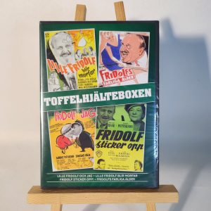 Toffelhjälteboxen: Fridolfbox (INPLASTAD) Douglas Håge, Hjördis Pettersson, Inga Gill - Klubb Super 8 (Begagnad)